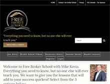 Tablet Screenshot of freebrokerschool.com